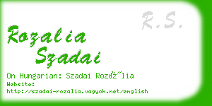 rozalia szadai business card